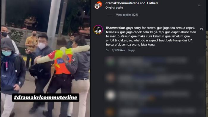 PELECEHAN SEKSUAL DI KRL: Viral di media sosial video yang merekam seorang pria mengamuk lantaran dilecehkan sesama jenis. Sikap satpam KRL yang galak ke korban disorot.