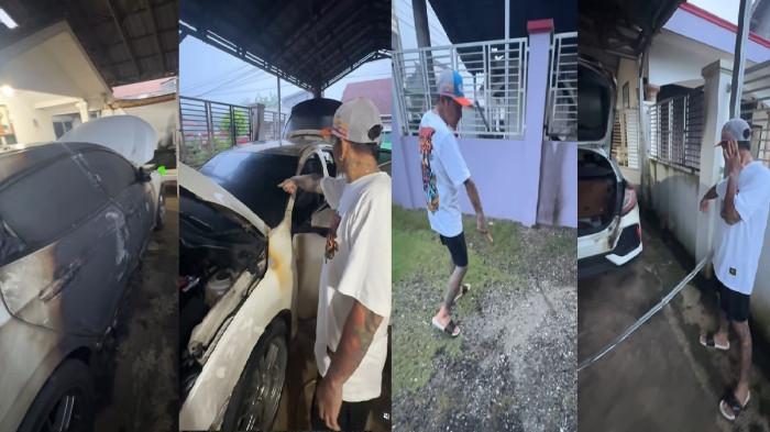 KADES HOHO DITEROR - Aksi teror berupa pelemparan bom molotov oleh OTK menimpa mobil milik Kades Hoho Alkaf, Kepala Desa Purwasaba, Kecamatan Mandiraja, Kabupaten Banjarnegara.Pria yang aslinya bernama Welas Yuni Nugroho ini mengabarkan, peristiwa terjadi pada Jumat (24/4/2026), subuh.