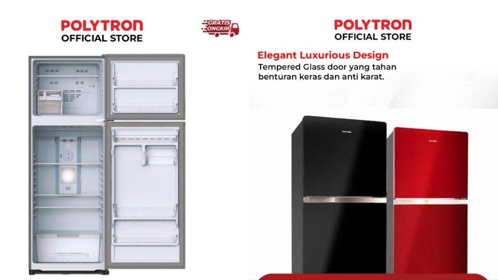 POLYTRON Belleza JUMBO Kulkas 2 Pintu 260 Liter PRW 29MNX.