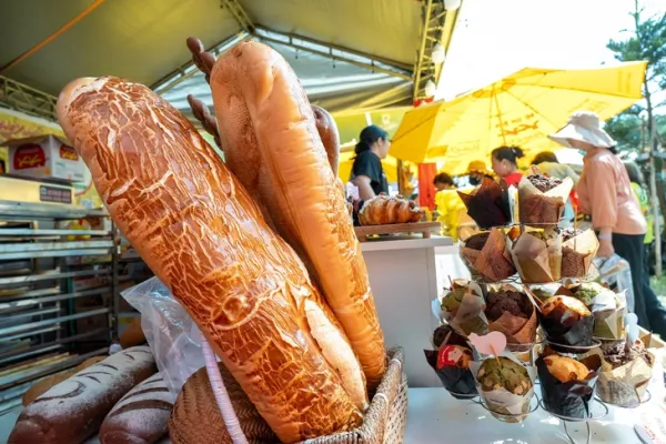 Khách ùn ùn đổ về Lễ hội bánh mì Việt Nam, doanh nghiệp nào cũng bán ra cả ngàn ổ - Ảnh 1.
