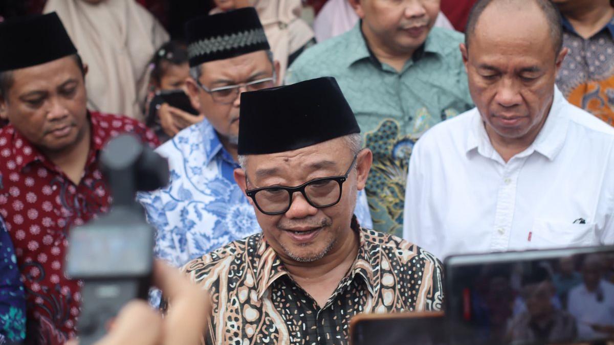 POLEMIK PROGRAM MBG - Menteri Pendidikan Dasar dan Menengah (Mendikdasmen) Abdul Mu'ti usai Peresmian Revitalisasi Satuan Pendidikan se-Kabupaten Banyumas di Banyumas, Jawa Tengah, Sabtu (25/4/2026).