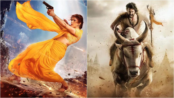 Posters of Varanasi featuring Priyanka Chopra and Mahesh Babu