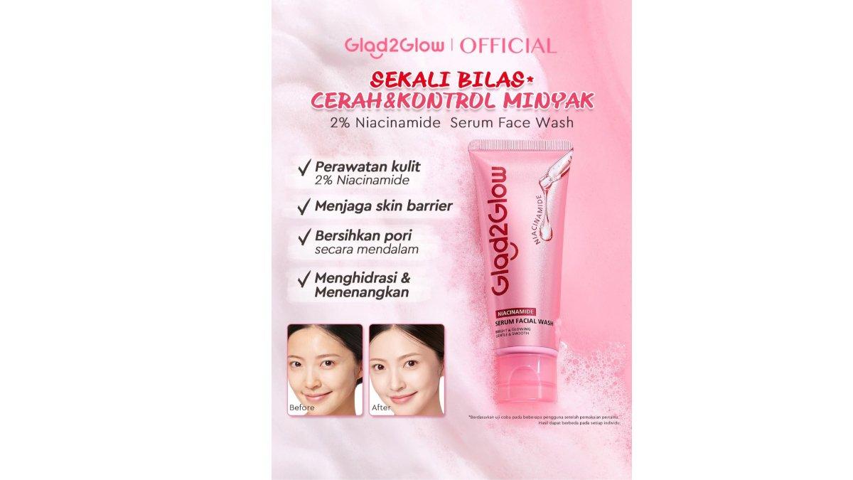 Glad2Glow Niacinamide Serum Facial Wash-Instant Glow
