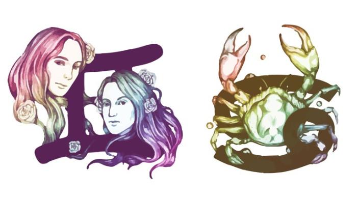 RAMALAN ZODIAK -- Ilustrasi simbol zodiak. Simak ramalan zodiak Gemini dan Cancer untuk besok, Sabtu, 16 Februari 2026.