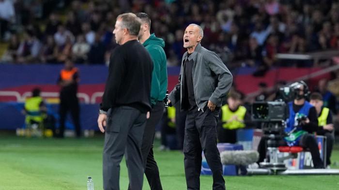 ENRIQUE - Pelatih Paris Saint-Germain (PSG) asal Spanyol, Luis Enrique, selama pertandingan menghadapi Barcelona pada matchday kedua Phase League Liga Champions di Estadio Olímpico, Kamis (2/10/2025). (Website PSG - 2/10/2025)