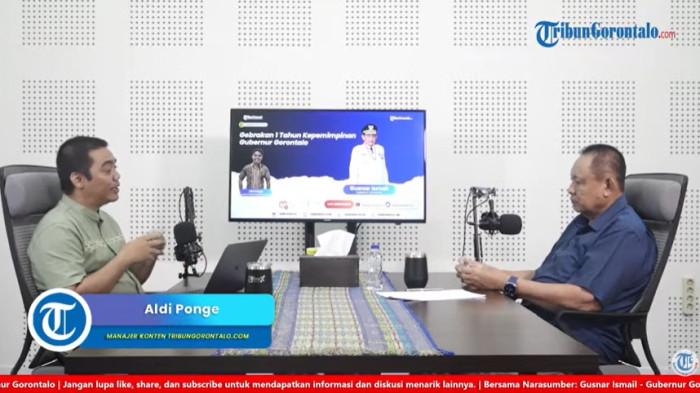 Gusnar Ismail saat podcast di Tribun Gorontalo pada Rabu 22 April ddd