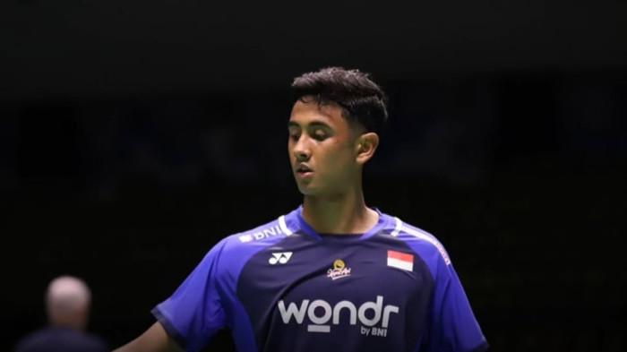 Aksi tunggal putra muda Indonesia Alwi Farhan di ajang Japan Open 2025 babak 16 besar, Kamis (17/7/2025).