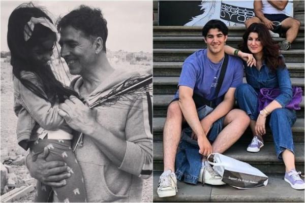 Akshay Kumar, daughter Nitara, son Aarav, wife Twinkle Khanna