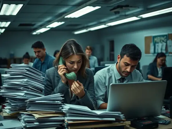Overwhelmed Office Workers