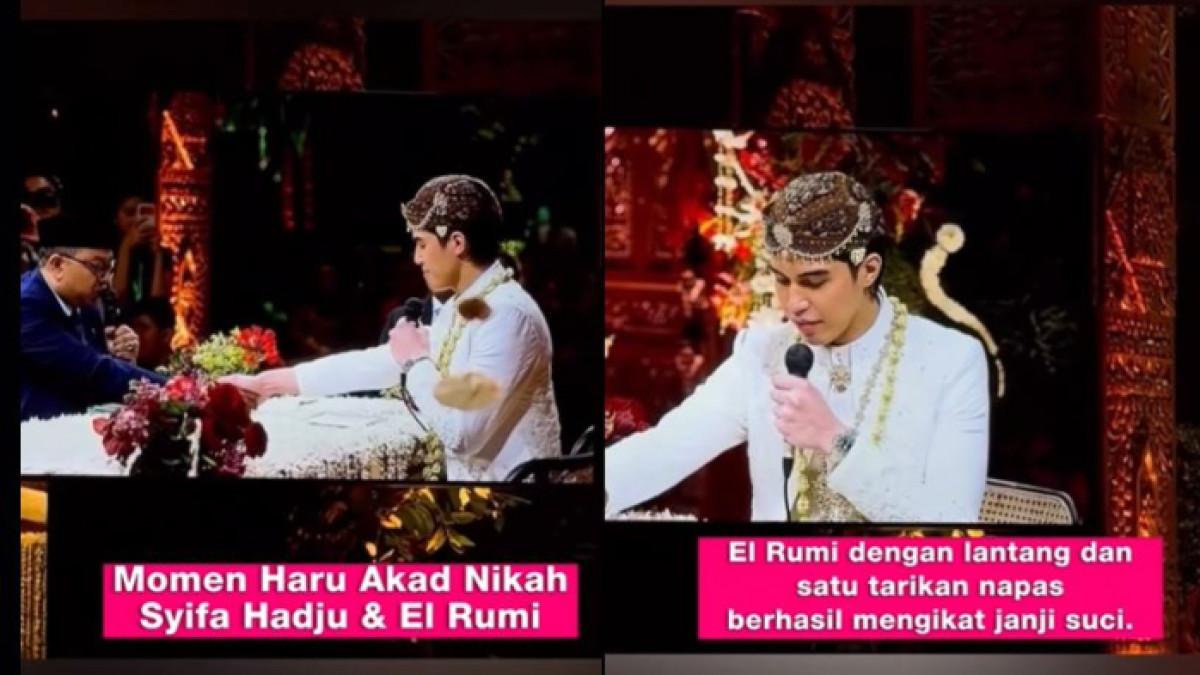 PERNIKAHAN EL SYIFA - Syifa Hadju dan El Rumi resmi menikah. El Rumi sebut nama ayah kandung Syifa Hadju saat ijab kabul.