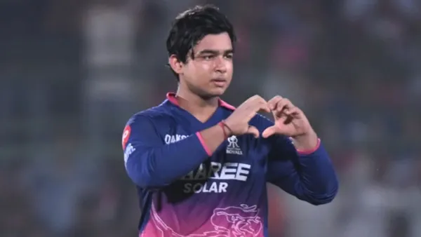 Vaibhav Suryavanshi after scoring a century against Sunrisers Hyderabad