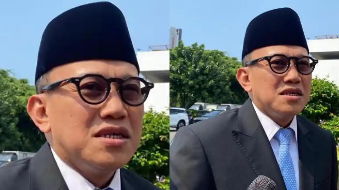 MENDATANGI ISTANA NEGARA – Politikus senior sekaligus mantan Sekretaris Jenderal Partai Kebangkitan Bangsa (PKB), Abdul Kadir Karding, terlihat mendatangi Kompleks Istana Negara, Jakarta Pusat, pada Senin (27/4/2026) siang.
