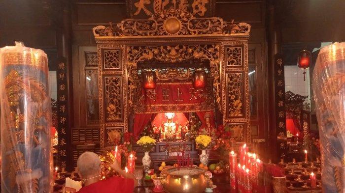 Suasana Kelenteng Kim Hin Kiong Gresik, Sabtu (10/2/2024) pagi.