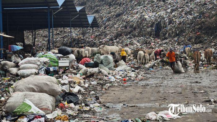 KENA SANKSI - Open Dumping TPA Putri Cempo, belum lama ini. Pemerintah Kota Solo mendapat sanksi administratif dari Kementerian Lingkungan Hidup karena masih menerapkan sistem open dumping dalam pengelolaan sampah.
