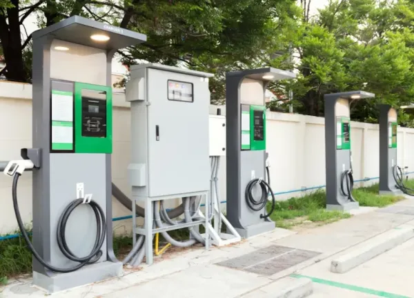 community ev charger at apartment