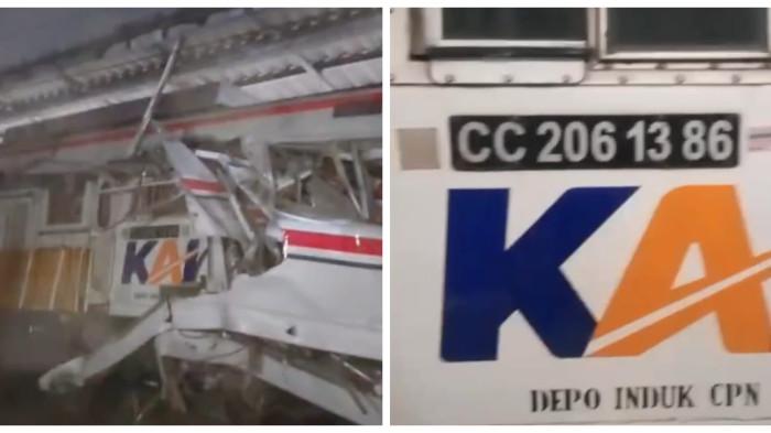 KAI SOAL TABRAKAN KERETA DI BEKASI - Kereta commuter ditabrak kereta api jarak jauh di Stasiun Bekasi Timur, Senin (27/4/2026). Sejumlah penumpang terjepit karena tabrakan membuat gerbong wanita ringsek.