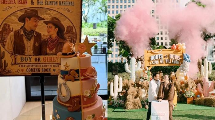 secara resmi mengumumkan jenis kelamin anak pertama mereka melalui sebuah acara gender reveal.