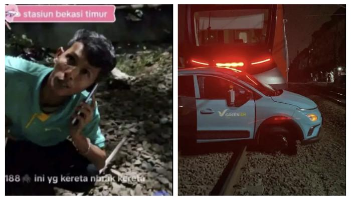 TAMPANG SOPIR TAKSI - Wajah sopir taksi yang diduga terkait insiden kecelakaan kereta di Stasiun Bekasi Timur beredar luas di media sosial. Sopir tersebut disebut mengemudikan kendaraan yang diduga menjadi awal gangguan di perlintasan sebelum terjadinya tabrakan antara KRL dan KA Argo Bromo Anggrek.