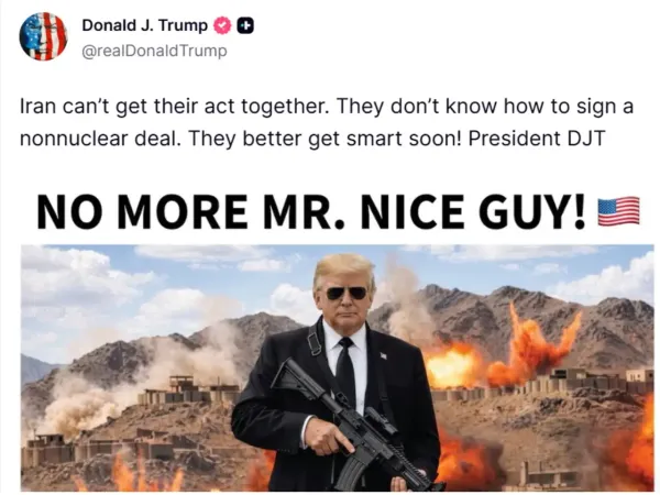 US President Donald Trump warns Iran to get smart soon