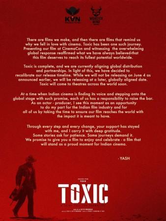 Yash's 'Toxic' release postponed again; Varun Dhawan's 'Hai Jawani Toh Ishq Hona Hai' moves back to its original release date of June 5