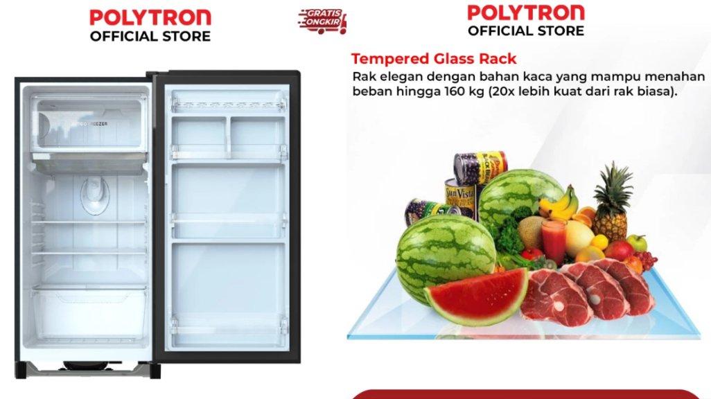 POLYTRON Kulkas 1 Pintu Belleza 170 liter PRA 17DMY.