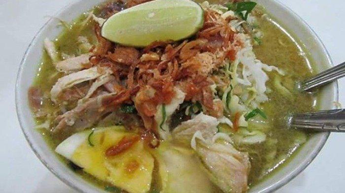 Ilustrasi soto ayam untuk menu sarapan enak.