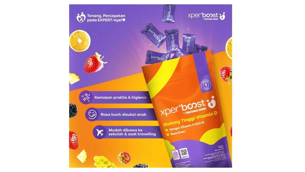 Ilustrasi kelebihan dari produk Expert Boost Gummy Vitamin D 600 IU