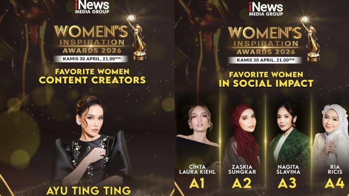Ayu Ting Ting menang penghargaan Women Inspiration Awards 2026 iNews