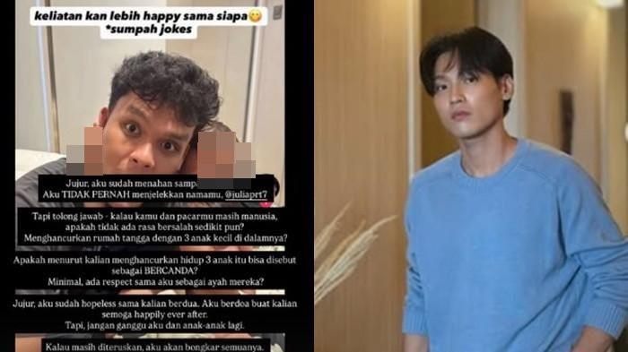 PERINGATAN - Na Daehoon, melontarkan peringatan keras kepada mantan istrinya, Julia Prastini (Jule), dan kekasih barunya, Safrie Ramadhan, terusik anaknya jadi bahan candaan