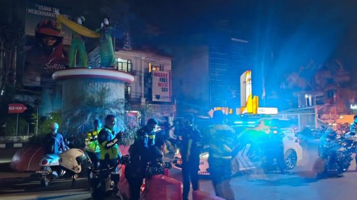 Pihak Satlantas Polresta Gorontalo Kota melakukan patroli balap liar