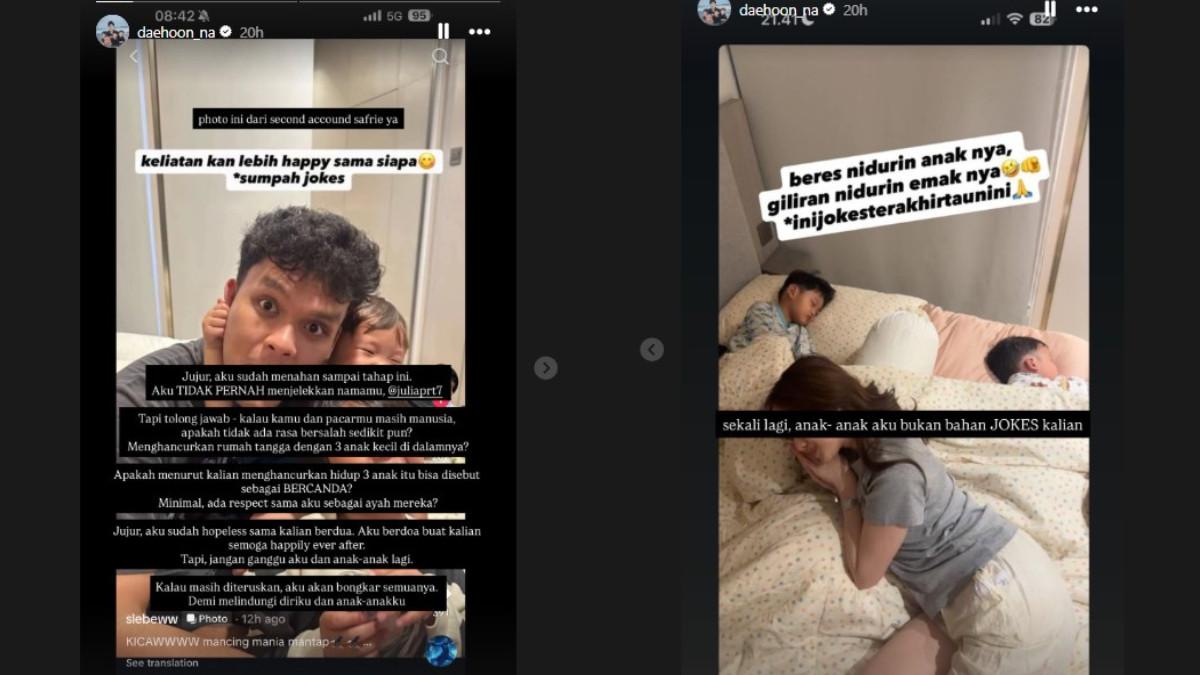 Daehoon murka anak-anak jadi bahan bercandaan Safrie Ramadan dan Jule.