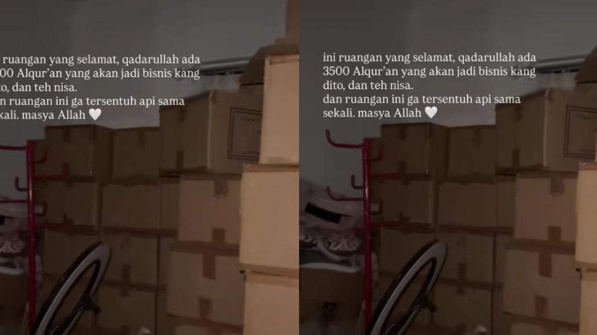 3500 Al-Quran ditemukan masih utuh saat rumah Anisa Rahma kebakaran hebat, Rey Mbayang ungkap potretnya.