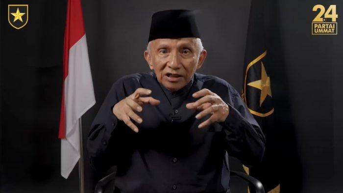 Ketua Majelis Syura Partai Ummat Amien Rais. /Foto: Tangkapan Layar