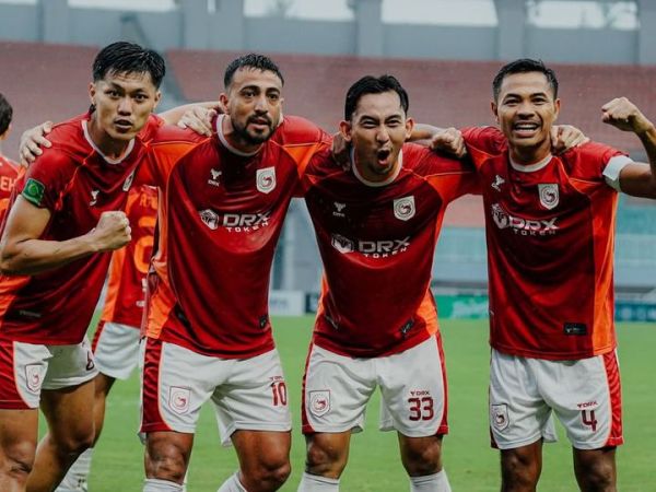 Garudayaksa FC merayakan gol saat menang atas Bekasi City FC pada pekan ke-22 Championship 2025/26 di Stadion Pakansari, Bogor, Minggu (29/3/2026). 
