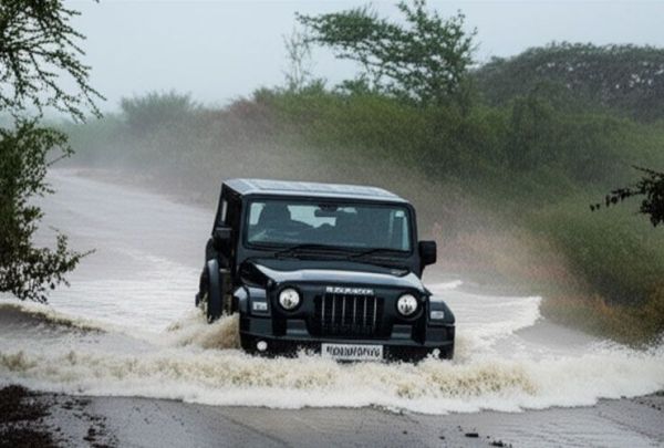 mahindra thar water wading
