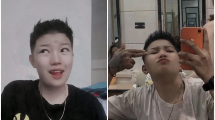 PEMBUNUHAN DI BATAM - Kolase tangkapan layar akun tiktok milik Putri Eangelina (Papi Tama)