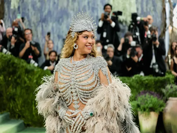 Met Gala 2026: Beyonce shuts down red carpet in bold skeleton-inspired look with dramatic feathered cape