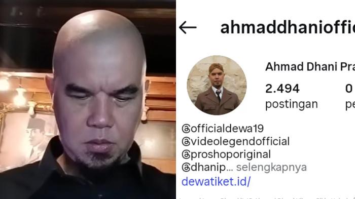 AKUN IG DHANI HILANG - Ahmad Dhani (KIRI). Akun Instagram Ahmad Dhani yang hilang (KANAN). Penyebab Akun Instagram Ahmad Dhani Hilang,