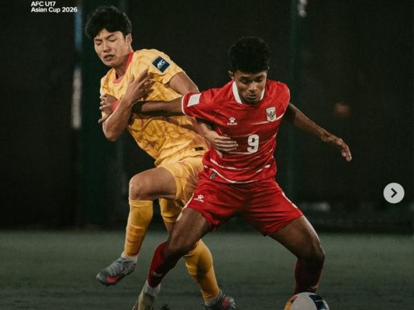 Suasana pertandingan antara Timnas U-17 Indonesia vs China dalam laga perdana Grup B Piala Asia U-17 2026, di Lapangan A King Abdullah Sports City, Jeddah, Selasa (5/5/2026).