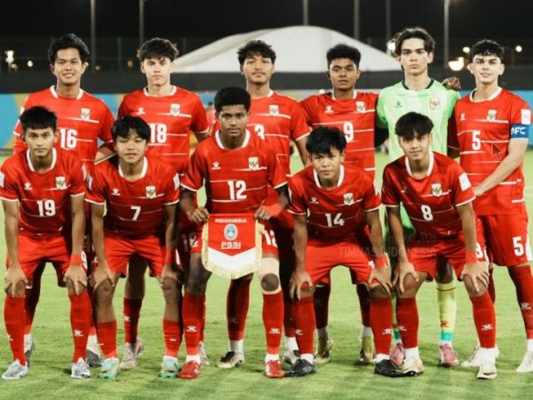 Starting XI timnas U-17 Indonesia yang mengawali perjuangan saat lawan China pada matchday pertama grup B Piala Asia U-17 2026, Selasa (5/5/2026).