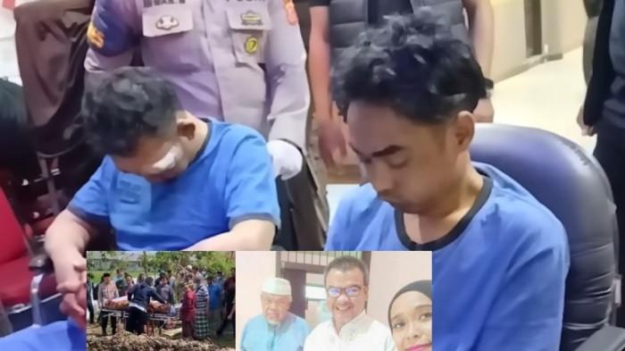 PELAKU PEMBUNUHAN - Dua pelaku pembunuhan sekeluarga di Indramayu, Jawa Barat Haji Sahroni.