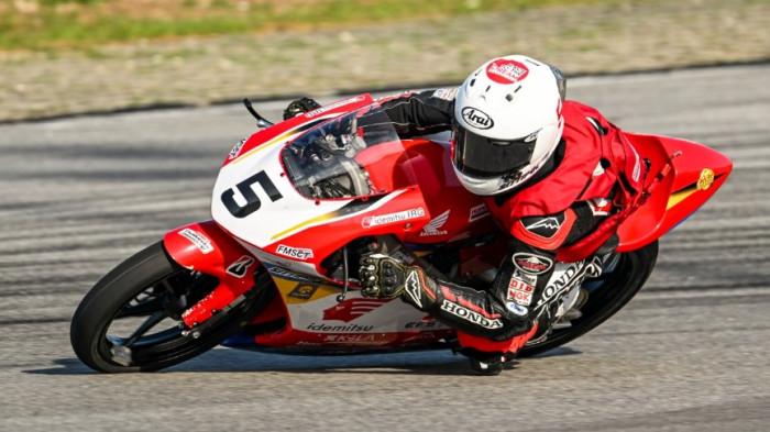 Resky Yusuf Hermawan dalam ajang pembuka Idemitsu Honda Thailand Talent Cup (IHTTC) 2026. 