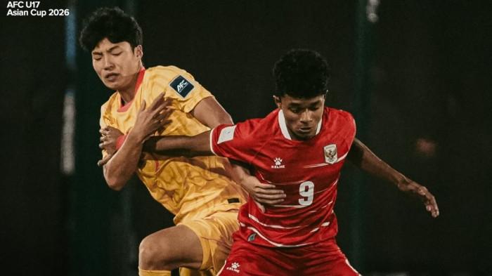 PIALA ASIA - Pertandingan Timnas Indonesia U-17 vs China pada laga perdana Piala Asia U-17 2026 di King Abdullah Sports City, Selasa (5/5/2026). Timnas Indonesia menang tipis 1-0.