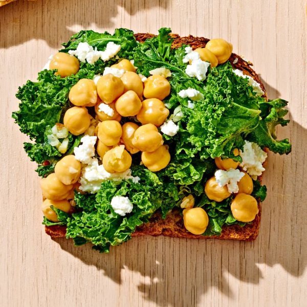 Chickpea & Kale Toast Credit: Ted & Chelsea Cavanaugh