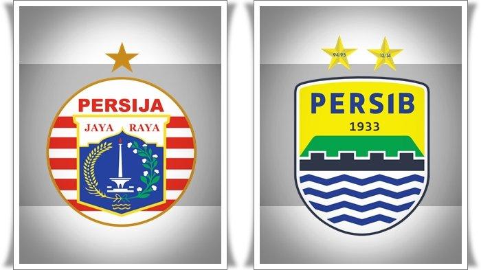 EL CLASICO INDONESIA - Logo dua klub papan atas Liga 1, Persija Jakarta (kiri) dan Persib Bandung (kanan). Laga Persija Jakarta vs Persib Bandung, di pekan ke-23 Liga 1, digelar di Stadion Patriot, Bekasi, Minggu (16/2/2025), Pukul 15.30 WIB, hari ini. (Tribun Kaltim/Christoper D)