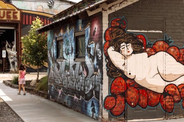 A mural in the River Arts DistrictCredit: Stephanie Pollak