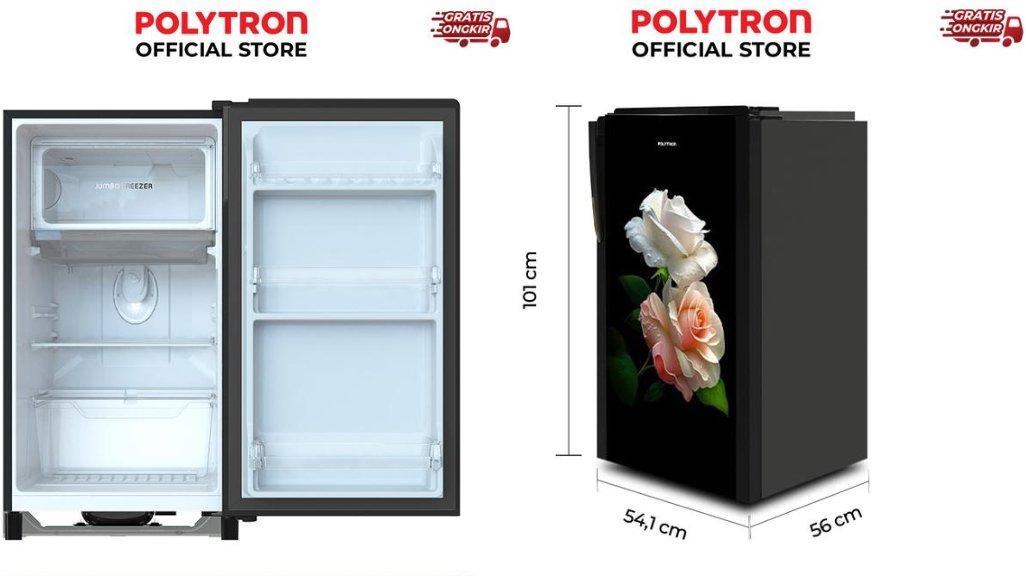 POLYTRON Kulkas 1 Pintu Belleza 150 Liter - PRA 15DRD.
