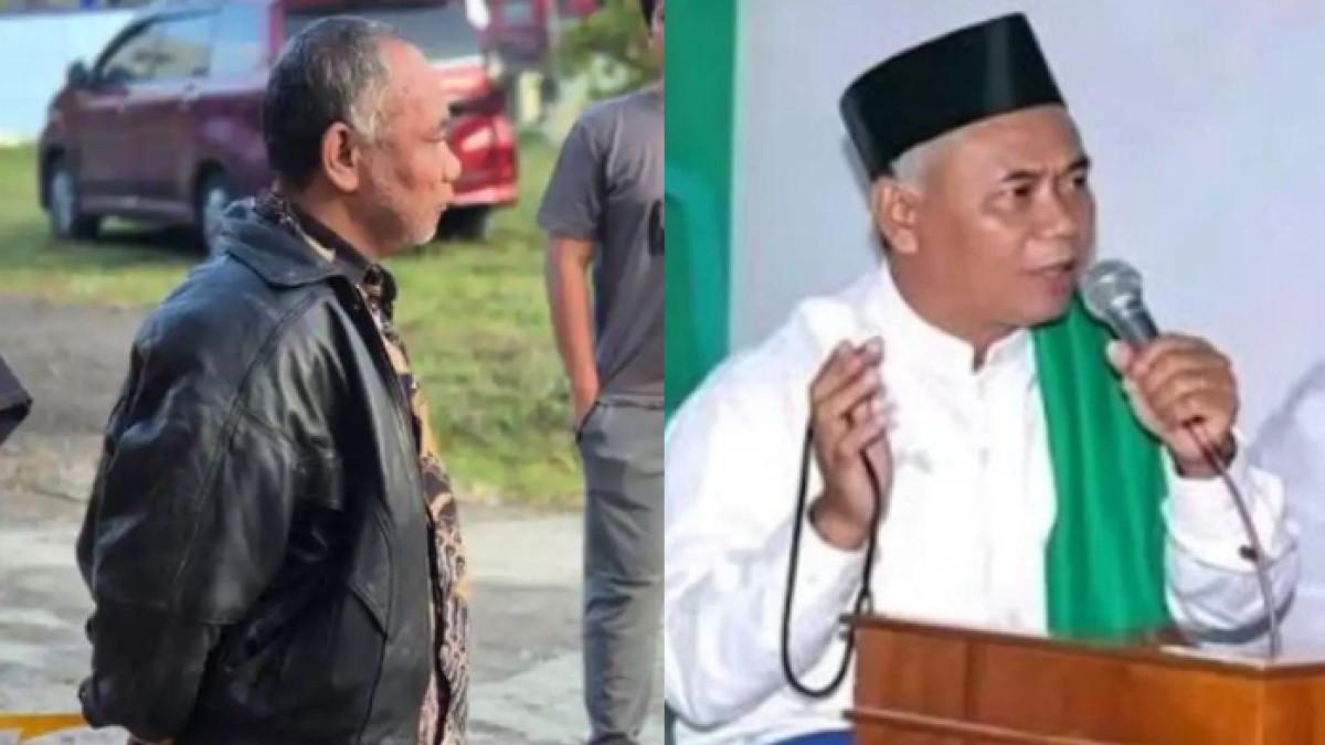 POLISI TANGKAP ASHARI - Polisi pada Kamis (7/5/2026) berhasil menangkap Ashari (berjaket kulit), pendiri Ponpes Ndholo Kusumo Pati yang menjadi tersangka pencabulan. Sosok kiai yang diduga mencabuli puluhan santriwati itu ditangkap setelah polisi melakukan pengejaran ke sejumlah wilayah di Jawa Tengah, Jakarta, hingga Jawa Barat.