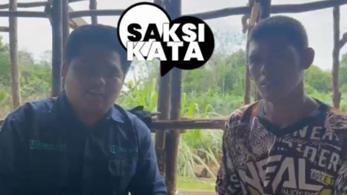 SAKSI KATA - Warga Desa Karang Jaya, Kabupaten Muarata, Provinsi Sumsel, Jon, saat wawancara bersama Jurnalis Tribun Jambi, Rifani Halim, dalam program Saksi Kata Tribun Jambi, Kamis (7/5/2026).