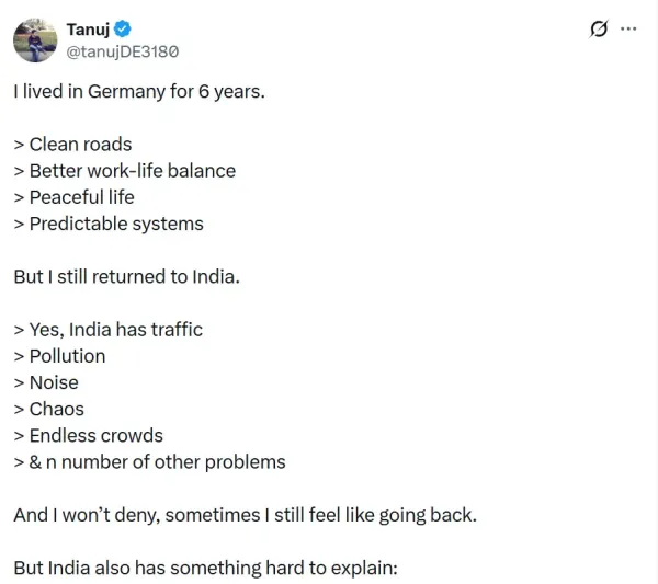 Screenshot of his post